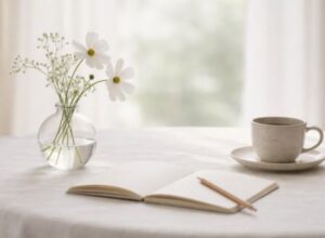 落ち着いた空間で身体の感覚に耳を澄ます、気づきの対話セッションの様子